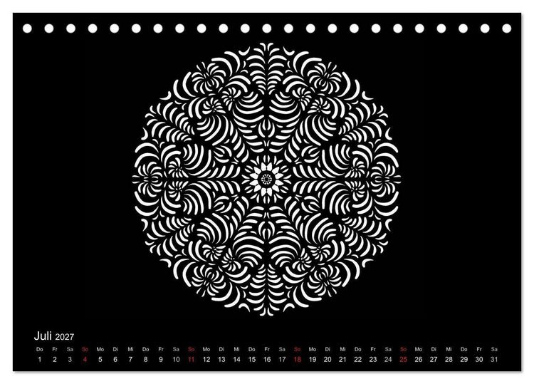 Produktbild: Entspannung und Ruhe durch Mandalas (Tischkalender 2027 DIN A5 quer), CALVENDO Monatskalender