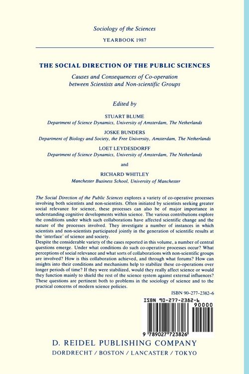 Produktbild: The Social Direction of the Public Sciences