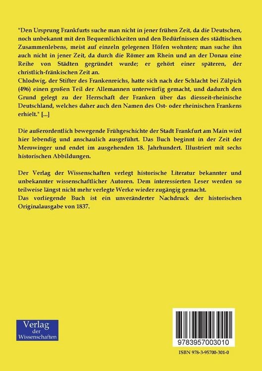Produktbild: Geschichte der freien Stadt Frankfurt am Main