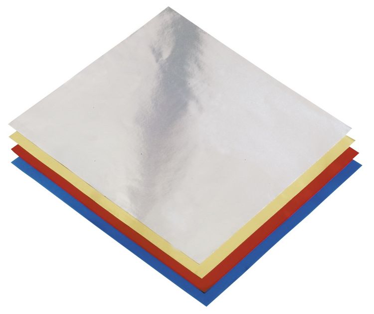 Produktbild: Folia  Alu-Faltbl&auml;tter, 15x15cm, 50 Blatt, farbig sortiert