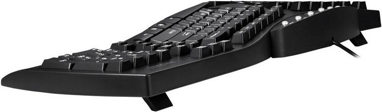 Produktbild: Perixx Periboard-512 USB Tastatur Deutsch, QWERTZ Schwarz Ergonomisch
