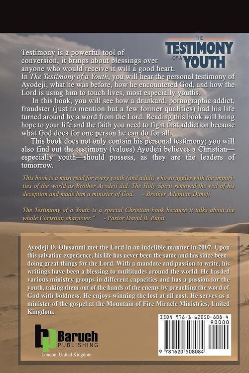 Produktbild: The Testimony of a Youth