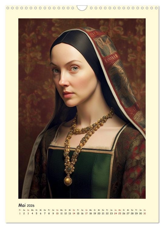 Produktbild: Mittelalter Portraits. Inspiriert vom K&ouml;nigshaus der Tudors (Wandkalender 2026 DIN A3 hoch), CALVENDO Monatskalender