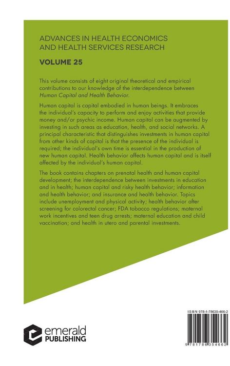 Produktbild: Human Capital and Health Behavior