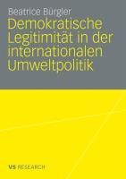Produktbild: Demokratische Legitimit&auml;t in der internationalen Umweltpolitik
