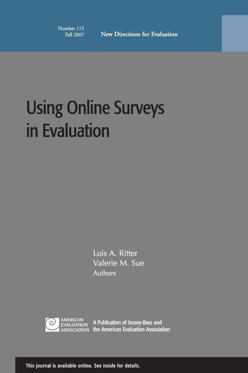 Produktbild: Use Of Online Surveys in Evalu