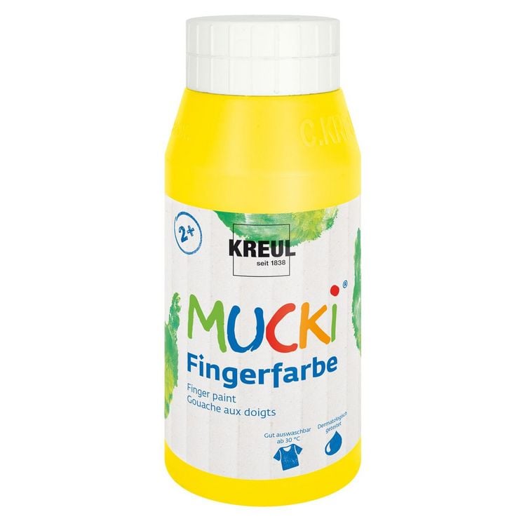 Produktbild: KREUL Fingerfarben MUCKi gelb 750ml Flasche