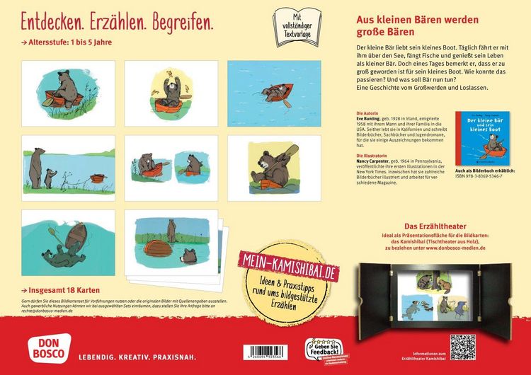 Produktbild: Der kleine B&auml;r und sein kleines Boot. Kamishibai Bildkartenset