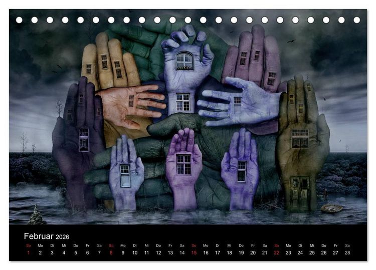 Produktbild: Moderner Surrealismus (Tischkalender 2026 DIN A5 quer), CALVENDO Monatskalender