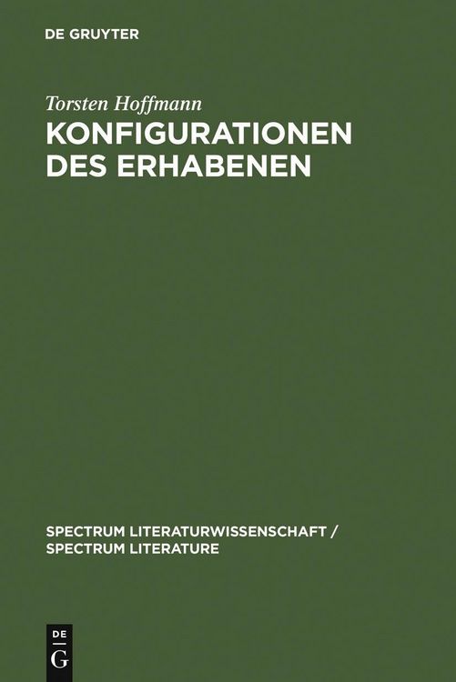 Produktbild: Konfigurationen des Erhabenen