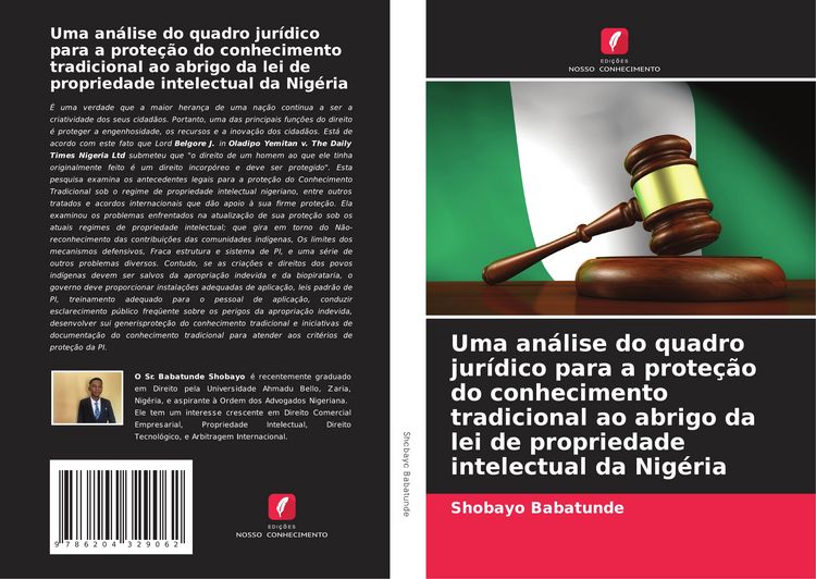 Produktbild: Uma an&aacute;lise do quadro jur&iacute;dico para a prote&ccedil;&atilde;o do conhecimento tradicional ao abrigo da lei de propriedade intelectual da Nig&eacute;ria