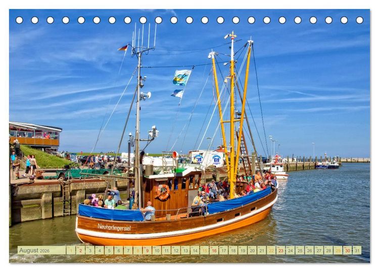 Produktbild: Reise an die Nordsee - Neuharlingersiel (Tischkalender 2026 DIN A5 quer), CALVENDO Monatskalender