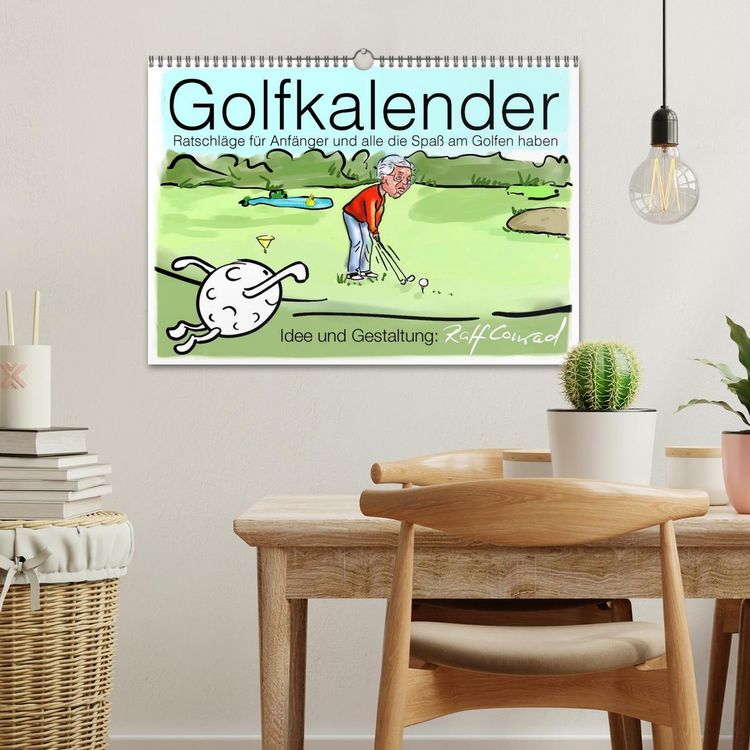 Produktbild: Golfkalender f&uuml;r Anf&auml;nger und alle die Spa&szlig; am Golfen haben (Wandkalender 2026 DIN A3 quer), CALVENDO Monatskalender