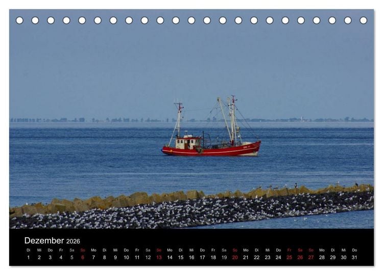 Produktbild: Cuxhaven an der Nordsee (Tischkalender 2026 DIN A5 quer), CALVENDO Monatskalender