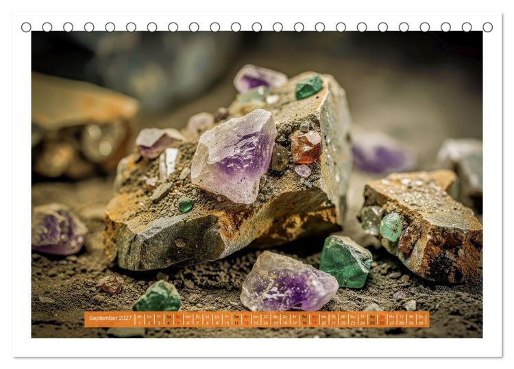 Produktbild: Edelsteine und Kristalle - Makro (Tischkalender 2027 DIN A5 quer), CALVENDO Monatskalender