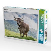 Produktbild: CALVENDO Puzzle Original Braunvieh | 1000 Teile Lege-Gr&ouml;&szlig;e 64x48cm Foto-Puzzle f&uuml;r gl&uuml;ckliche Stunden