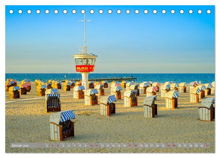 Produktbild: Ein Blick auf L&uuml;beck-Travem&uuml;nde (Tischkalender 2026 DIN A5 quer), CALVENDO Monatskalender