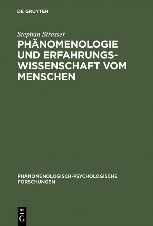 Produktbild: Ph&auml;nomenologie und Erfahrungswissenschaft vom Menschen