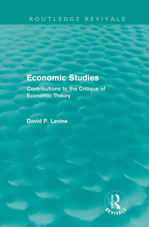 Produktbild: Economic Studies (Routledge Revivals)