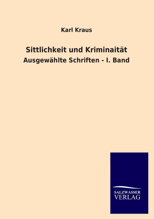 Produktbild: Sittlichkeit und Kriminait&auml;t