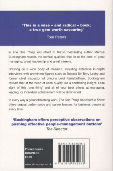 Produktbild: The One Thing You Need to Know