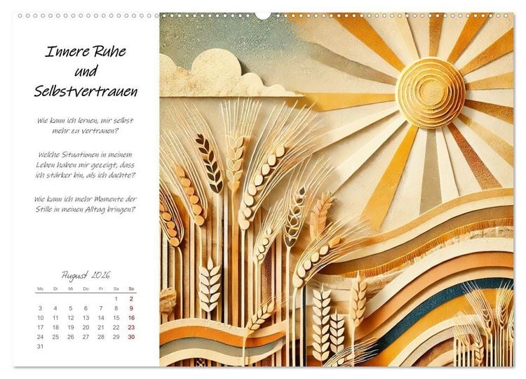 Produktbild: Dein Jahr der St&auml;rke - Reflexionskalender f&uuml;r mehr Selbstbewusstsein (Wandkalender 2026 DIN A2 quer), CALVENDO Monatskalender