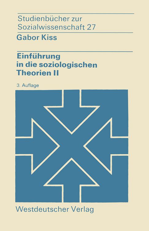 Produktbild: Einf&uuml;hrung in die soziologischen Theorien II