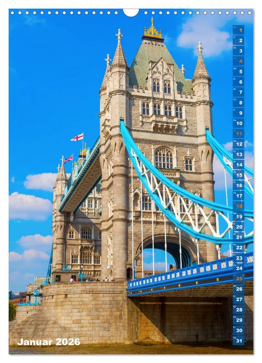 Produktbild: London ist eine Reise wert (Wandkalender 2026 DIN A3 hoch), CALVENDO Monatskalender