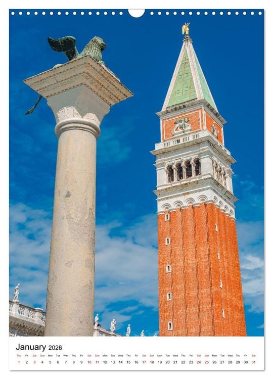 Produktbild: Italy, Venice - Immortal City on Water (Wall Calendar 2026 DIN A3 portrait), CALVENDO 12 Month Wall Calendar