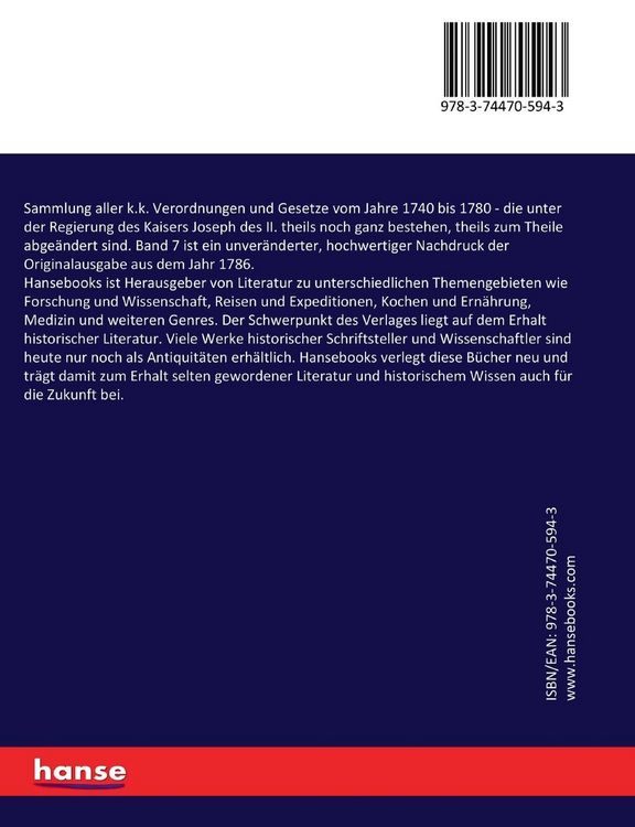 Produktbild: Sammlung aller k.k. Verordnungen und Gesetze vom Jahre 1740 bis 1780