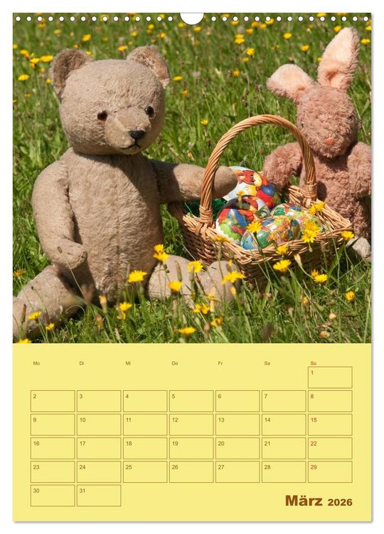 Produktbild: B&auml;renstarker Planer f&uuml;r das Jahr &ndash; Teddys (Wandkalender 2026 DIN A3 hoch), CALVENDO Monatskalender