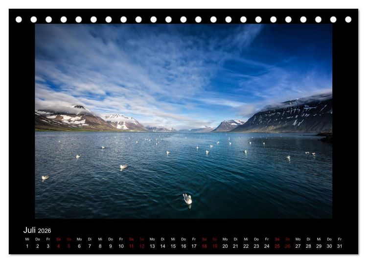 Produktbild: Island - Eine Reise in Bildern (Tischkalender 2026 DIN A5 quer), CALVENDO Monatskalender