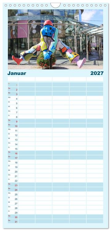 Produktbild: Familienplaner 2027 - SPA - Die belgische Stadt des Wassers mit 5 Spalten (Wandkalender, 21 x 45 cm) CALVENDO
