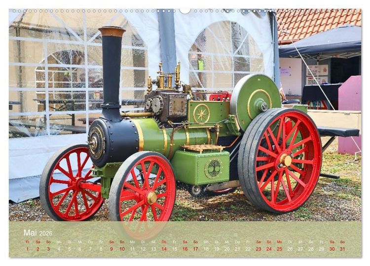 Produktbild: Dampftraktormodelle 1:3 beim Dampfmodellbautreffen in Bisingen (Wandkalender 2026 DIN A2 quer), CALVENDO Monatskalender