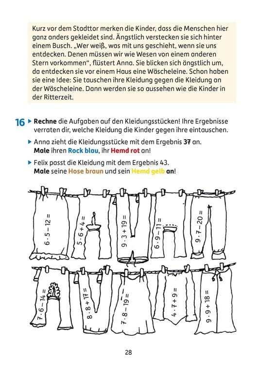 Produktbild: &Uuml;bungsheft 3. Klasse - Mathe-Abenteuer im Mittelalter