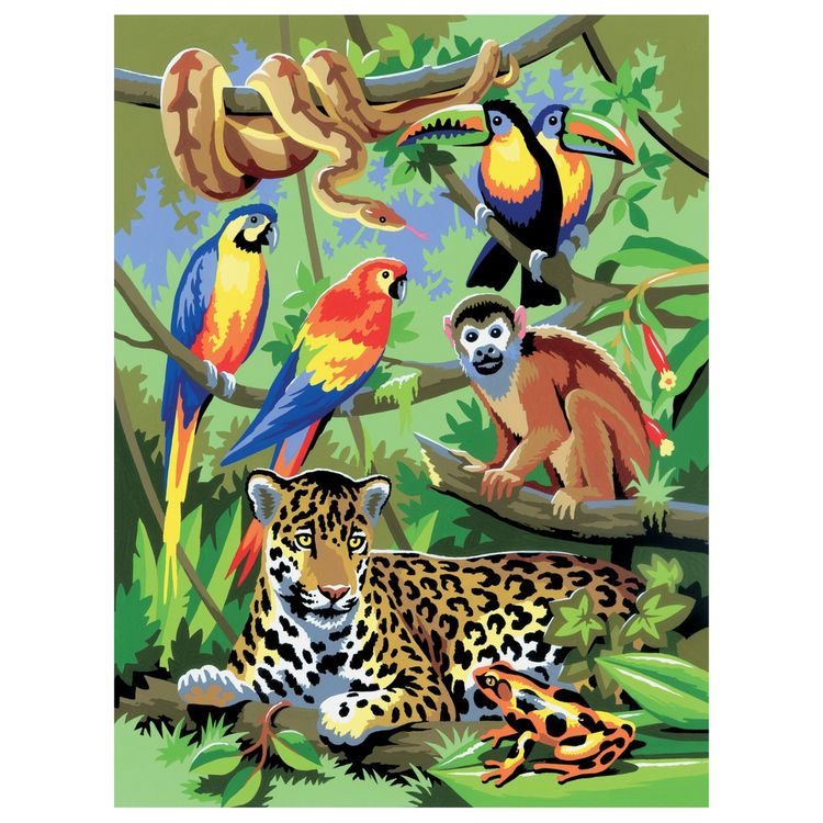 Produktbild: PRACHT Malen nach Zahlen Junior Jungle 33x24cm