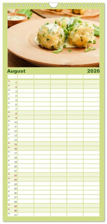 Produktbild: Familienplaner 2026 - essbare Bl&uuml;ten und Bl&auml;tter mit 5 Spalten (Wandkalender, 21 x 45 cm) CALVENDO