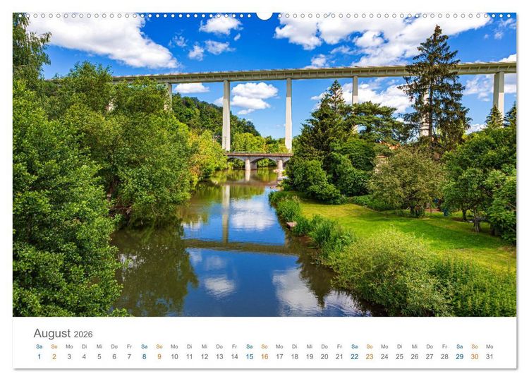 Produktbild: Rennsteig - Weitwanderweg (hochwertiger Premium Wandkalender 2026 DIN A2 quer), Kunstdruck in Hochglanz