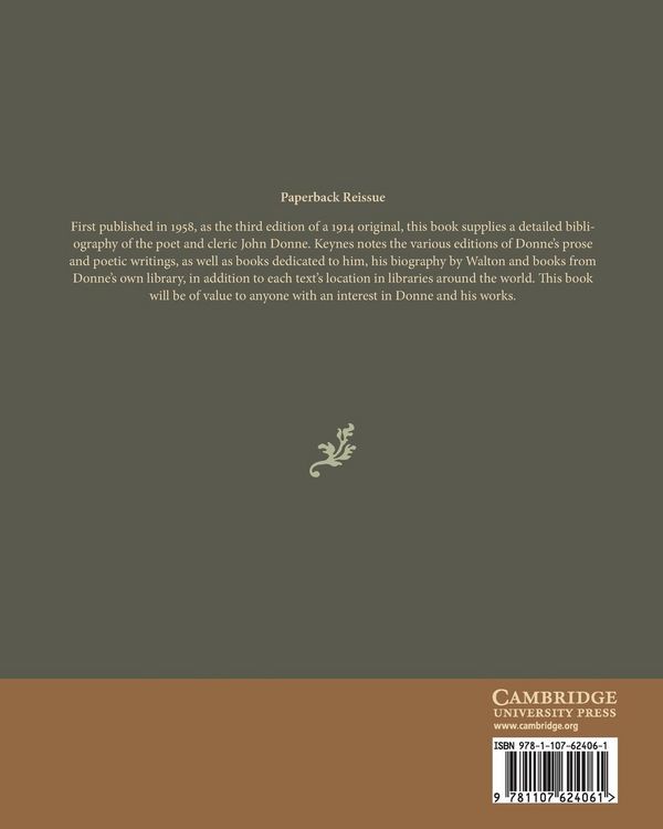 Produktbild: A Bibliography of Dr. John Donne