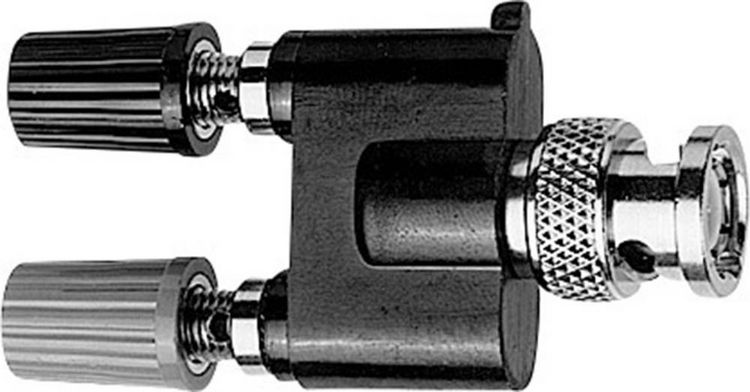 Produktbild: Teleg&auml;rtner 100023664 Messadapter BNC-Stecker - Buchse 4 mm, Buchse 4mm Schwarz, Rot
