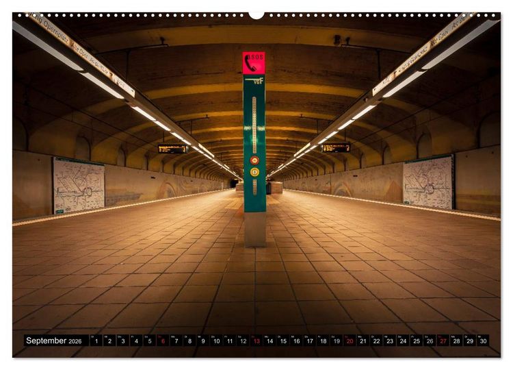 Produktbild: Frankfurt - mit der U-Bahn erfahren (hochwertiger Premium Wandkalender 2026 DIN A2 quer), Kunstdruck in Hochglanz