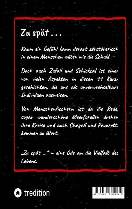 Produktbild: Zu sp&auml;t . . .