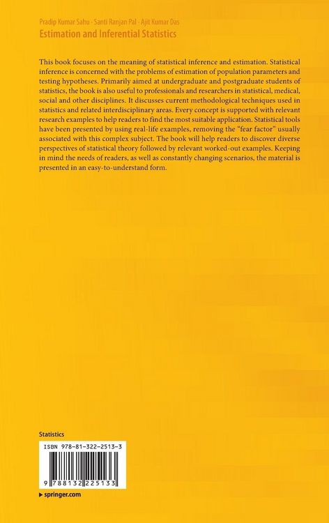 Produktbild: Estimation and Inferential Statistics