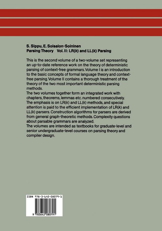 Produktbild: Parsing Theory