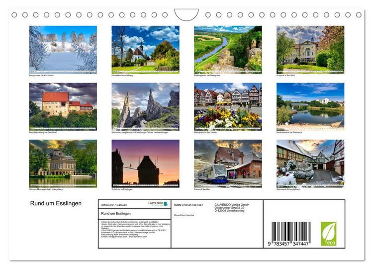 Produktbild: Rund um Esslingen (Wandkalender 2026 DIN A4 quer), CALVENDO Monatskalender