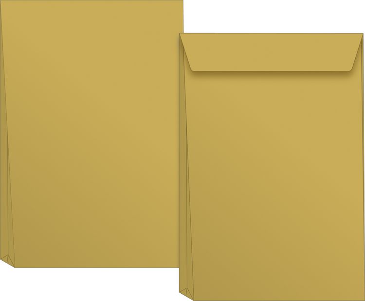 Produktbild: Brunnen Versandtasche B4 NatronKraft Falte ( Bodentiefe 4cm)