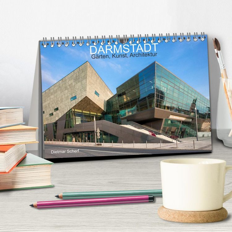 Produktbild: Darmstadt &ndash; G&auml;rten, Kunst, Architektur (Tischkalender 2026 DIN A5 quer), CALVENDO Monatskalender