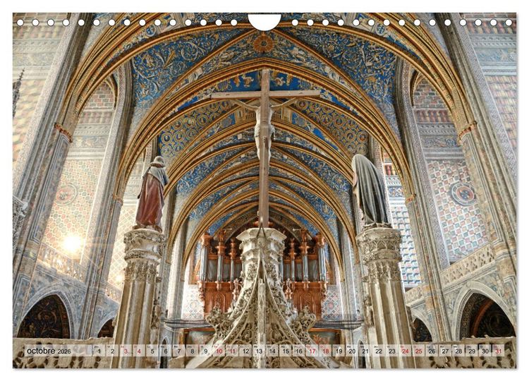 Produktbild: Lumi&egrave;re de cath&eacute;drale (Calendrier mural 2026 DIN A4 vertical), CALVENDO calendrier mensuel