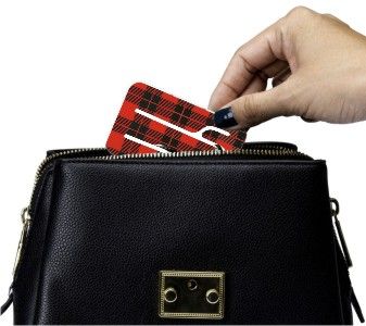 Produktbild: Flexistand Red Tartan - superflacher Aufsteller f&uuml;r Smartphones und Mini-Tablets, Handyhalter