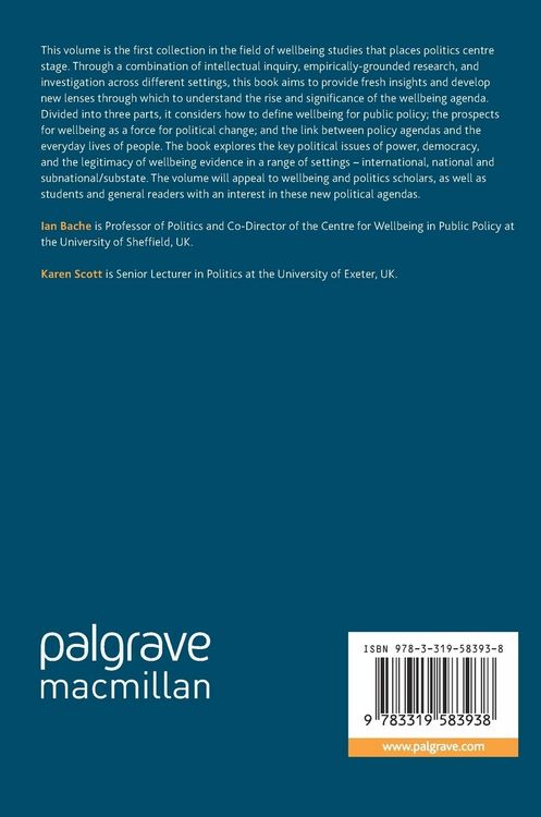 Produktbild: The Politics of Wellbeing